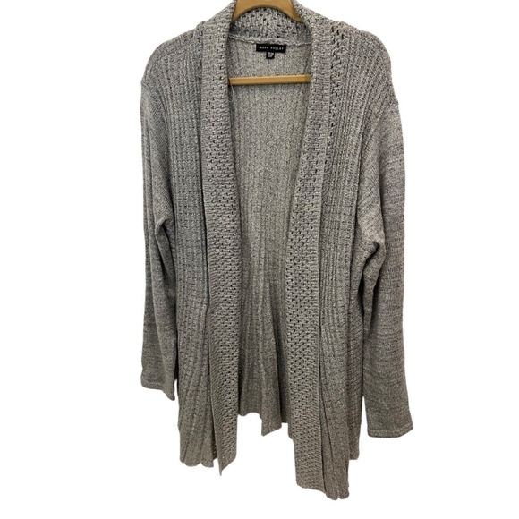 Napa Valley Plus Size Gray Sparkly Open Front Cardigan Sweater Size 22 24 - Picture 1 of 4